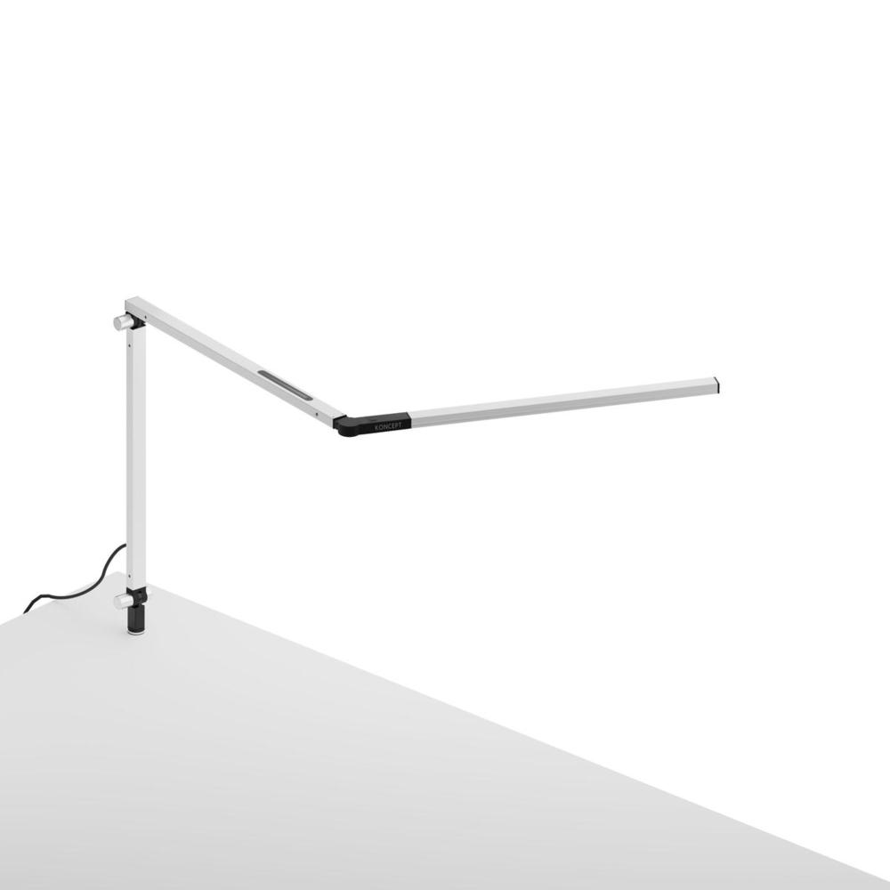 Z-Bar mini Desk Lamp with through-table mount (Warm Light; White)