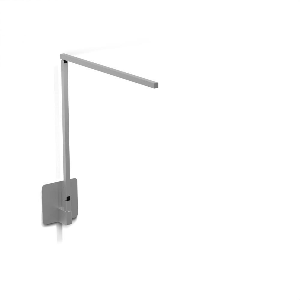 Z-Bar Solo Desk Lamp Gen 4 (Warm Light; Silver) with Hardwire Wall Mount