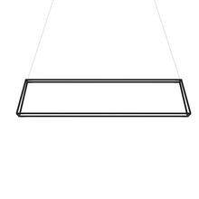 Koncept Inc ZBP-54-RR-SW-MTB-CNP - Z-Bar Pendant Rise Large Rectangle, Soft Warm, Matte Black, 56" x 14" x 12"